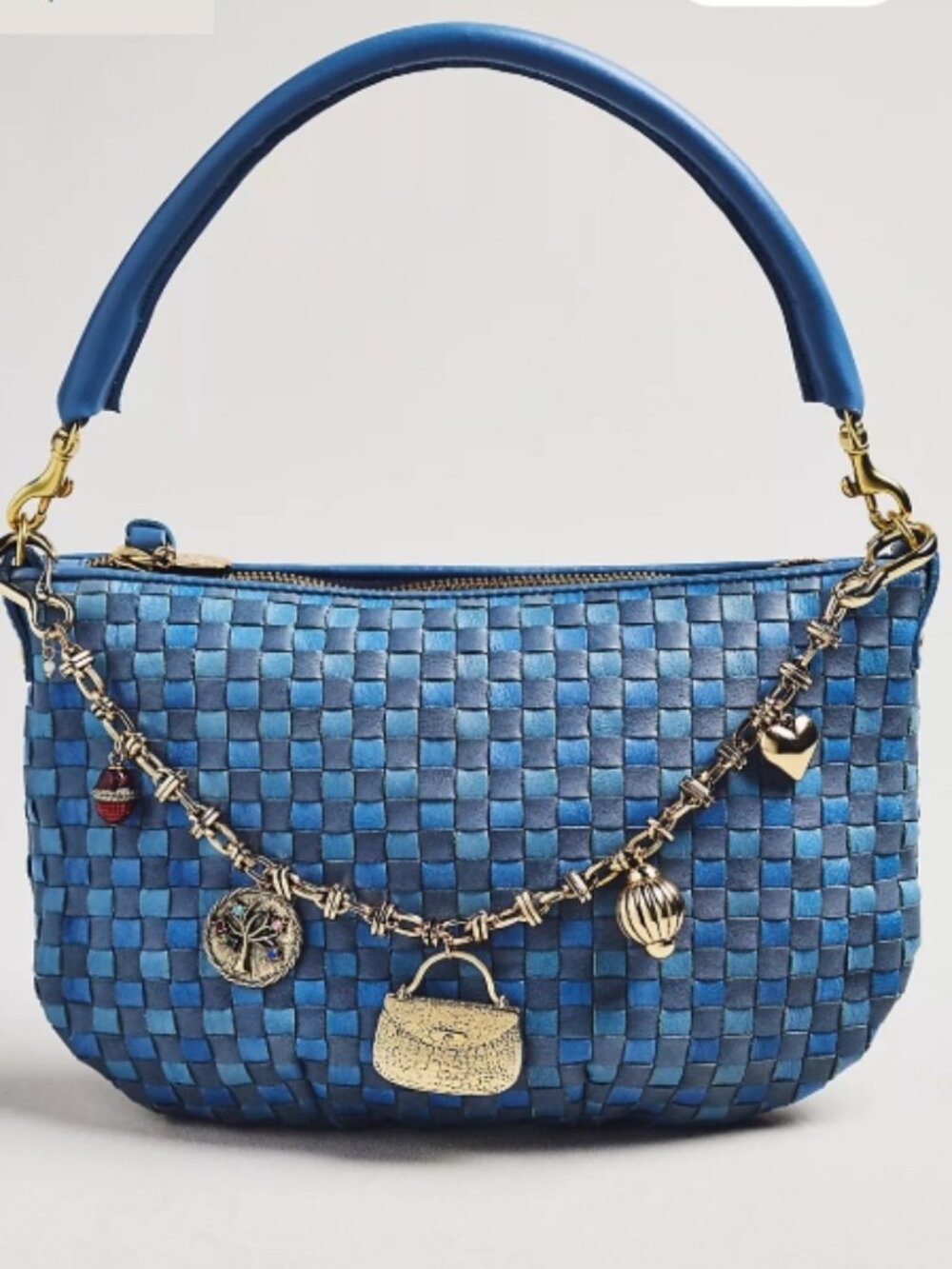 NWT Anthropologie Gold Metal Gem Purse Bag Charm